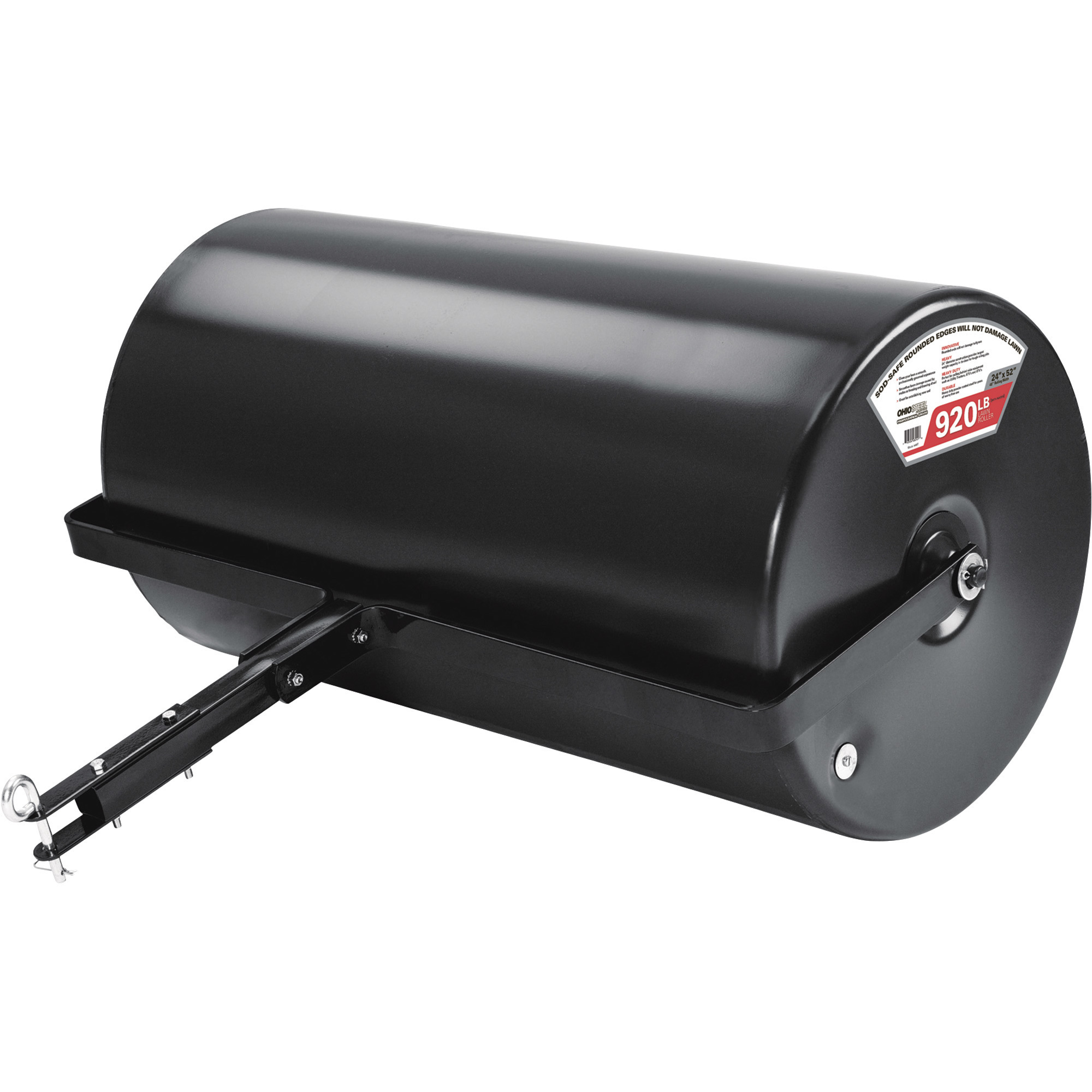 Ohio Steel Tow-Behind Lawn Roller, Steel, 48in.W x 24in.Dia., Model# 48T